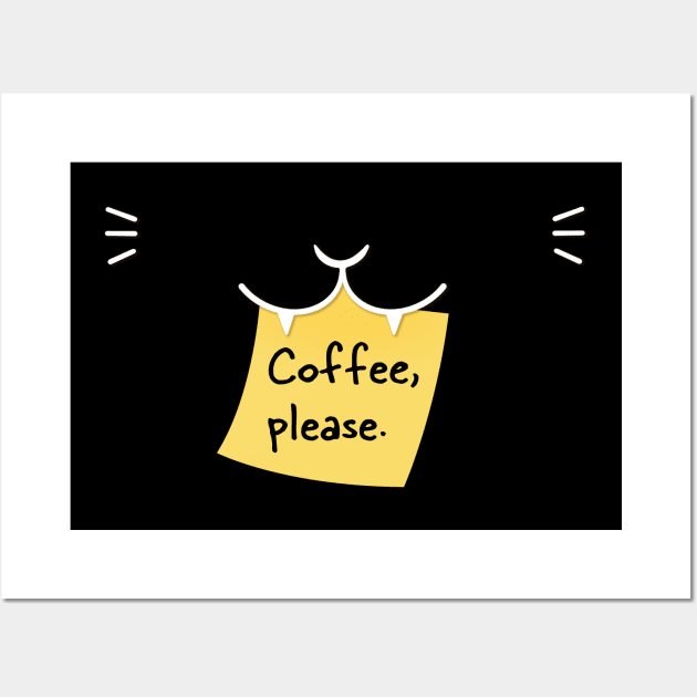 Cat Says Coffee, Please Wall Art by Episodic Drawing